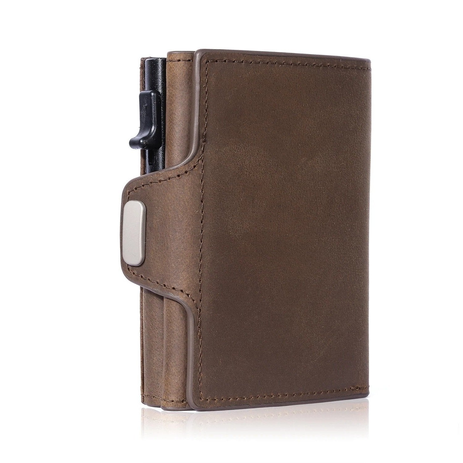 Pop-Up RFID Wallet in Genuine Leather – Sleek Protection, Effortless Access
