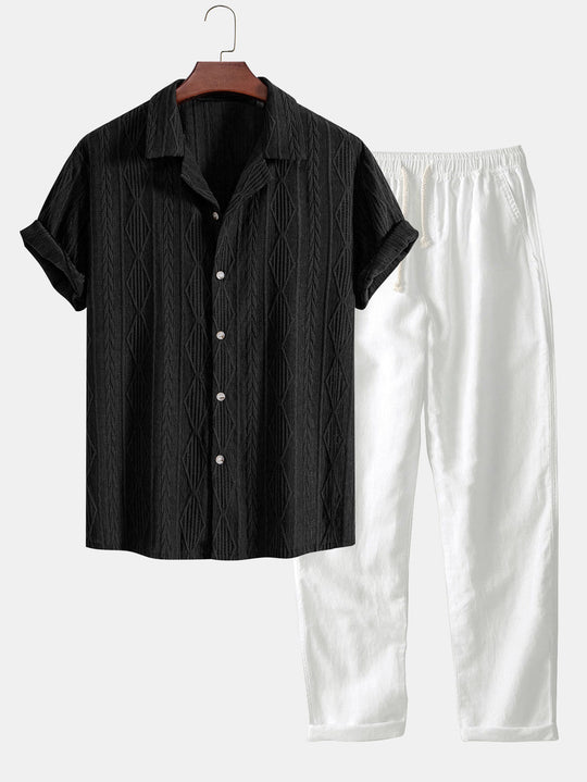 Cuban Shirt & Straight Leg Linen Pants