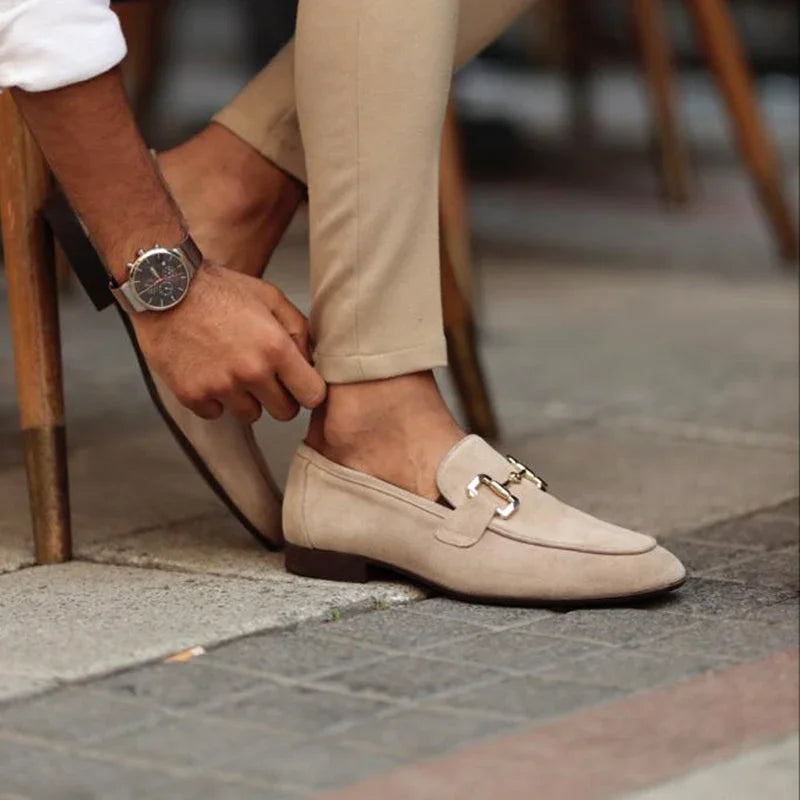 Men's Loafers Suede with Horsebit Detail