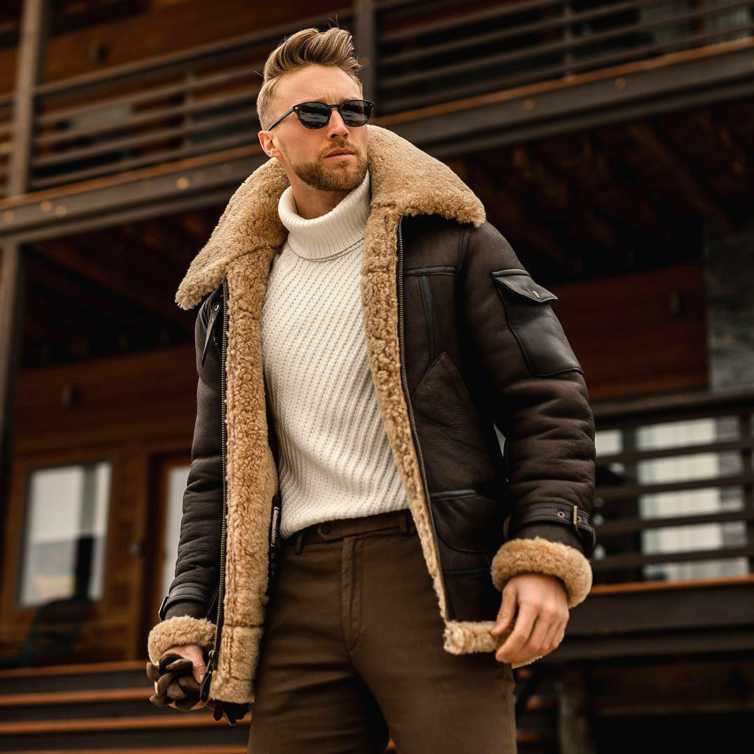 Robert | Men's Shearling Aviator Jacket