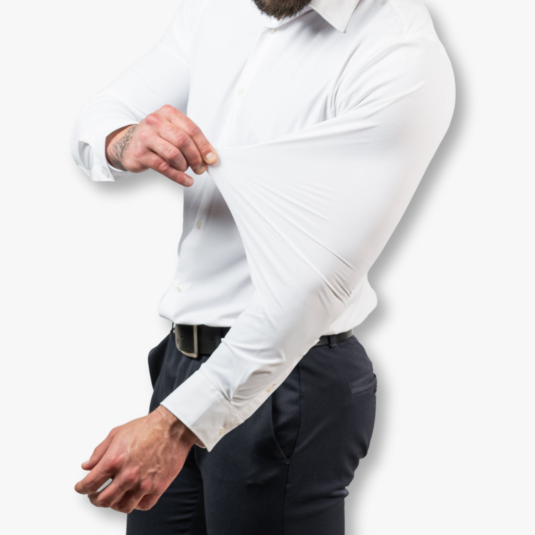 Mens Stretch Dress Shirt – Wrinkle-Free Slim Fit Shirt