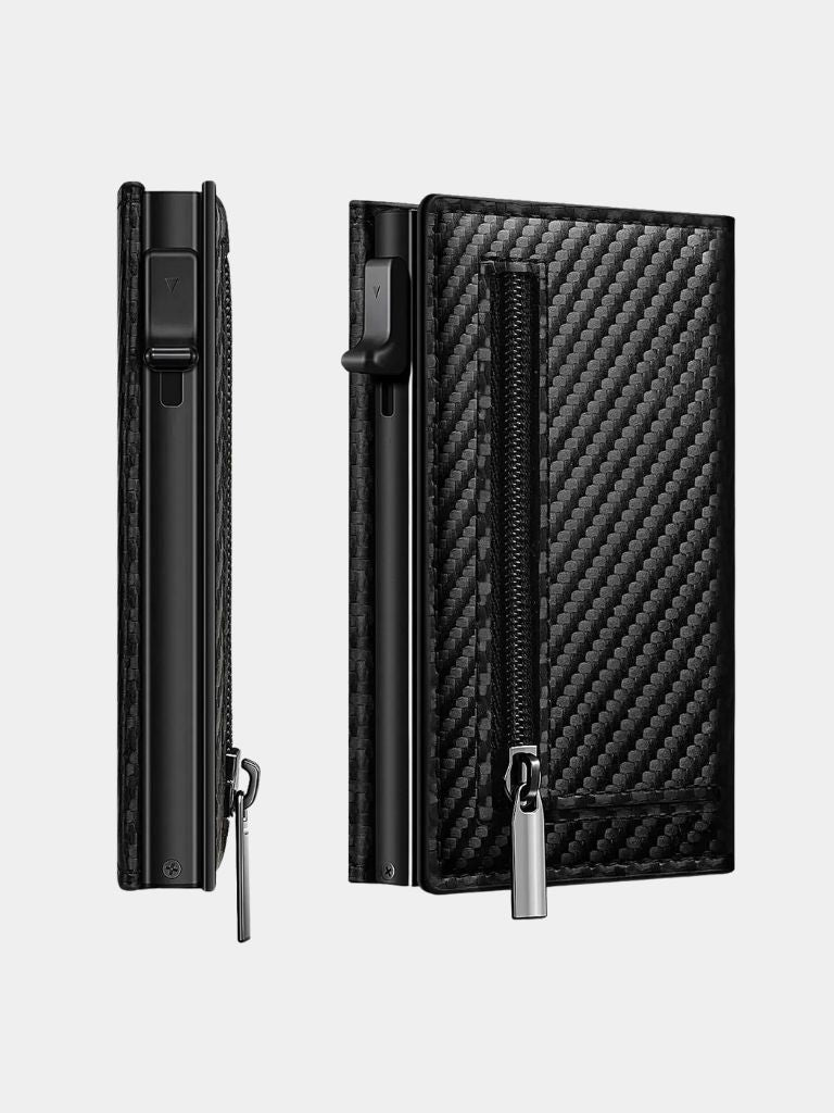 Carbon Fiber Wallet with Air Tag Holder RFID Blocking - Fayymont Co