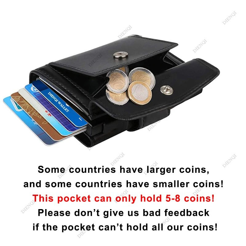 RFID blocking minimalist wallet for men