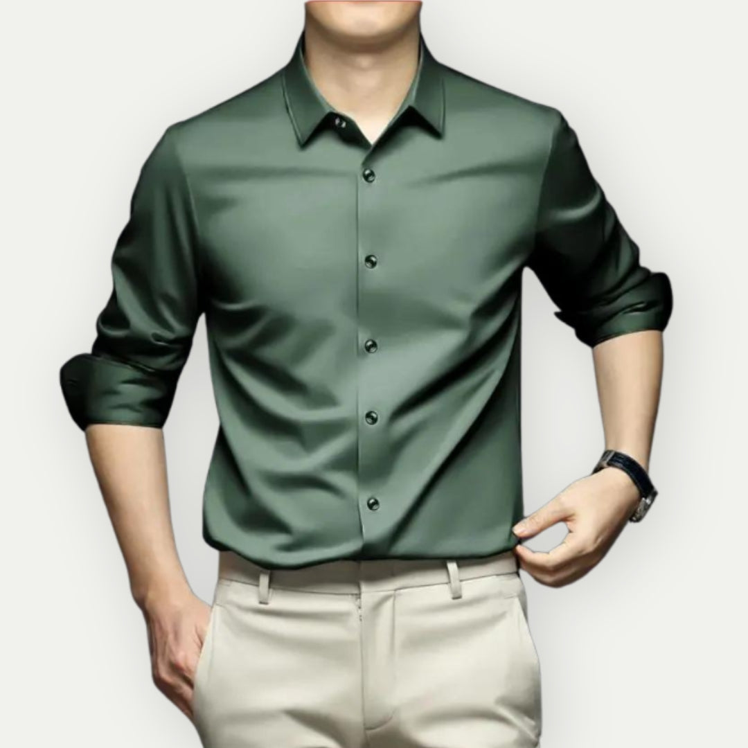 Wrinkle-Resistant Poplin Shirt — Long Sleeve