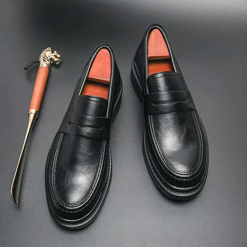 Black loafers