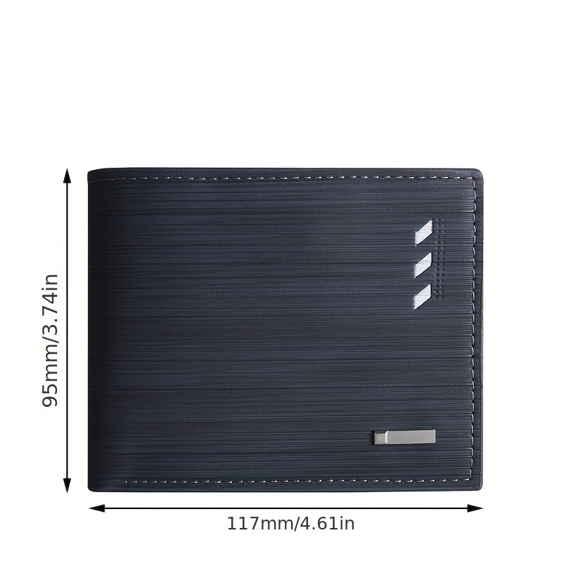 Compact Black PU Leather Men’s Wallet