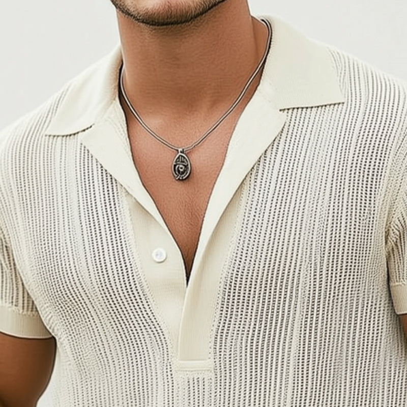 Oxford Breeze Knit V-Neck