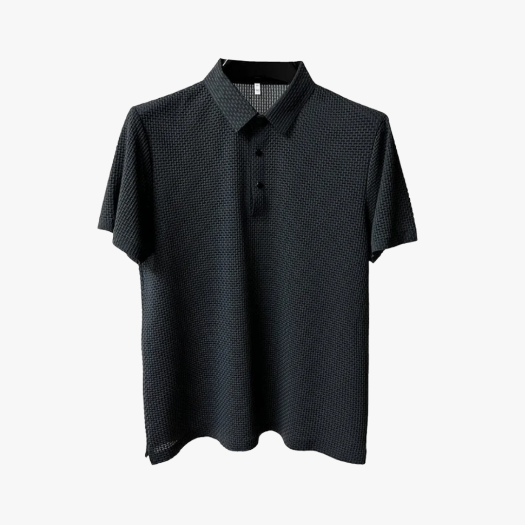 Four-Season Waffle Knit Polo