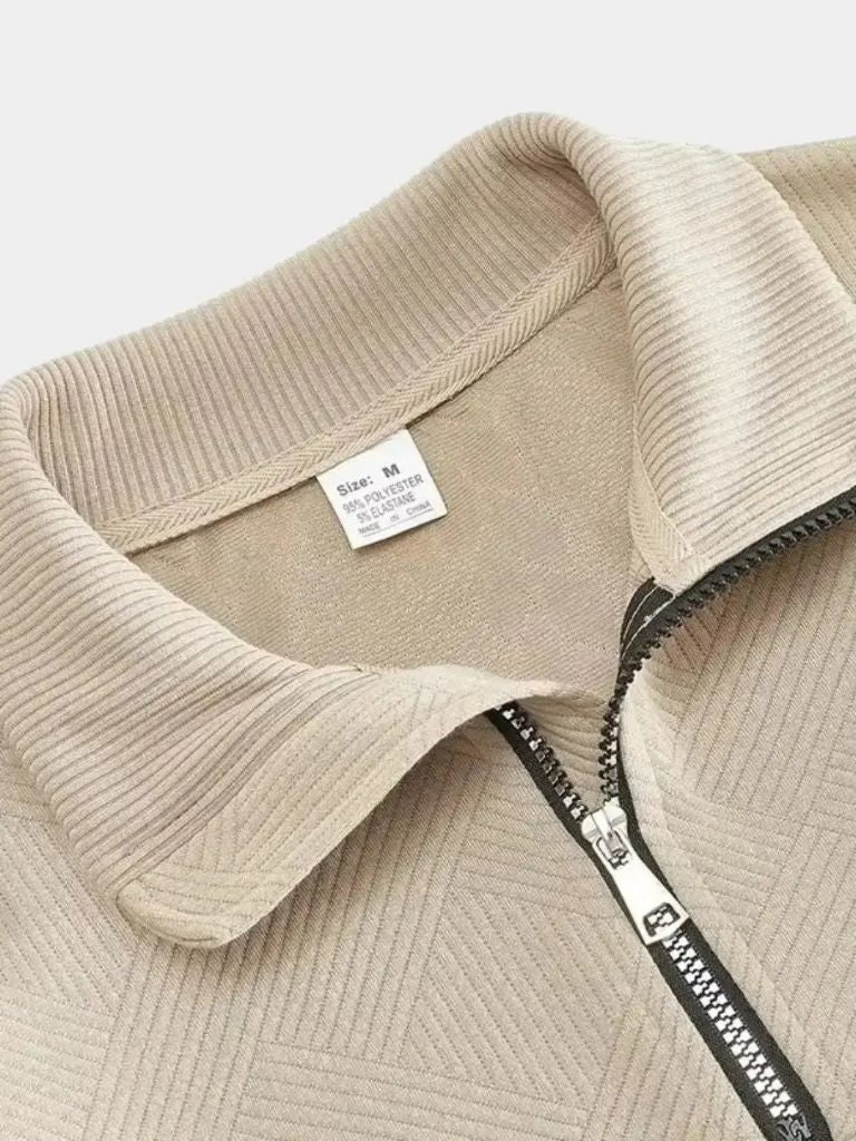Essential Henley Quarter Zip Pullover - Fayymont Co