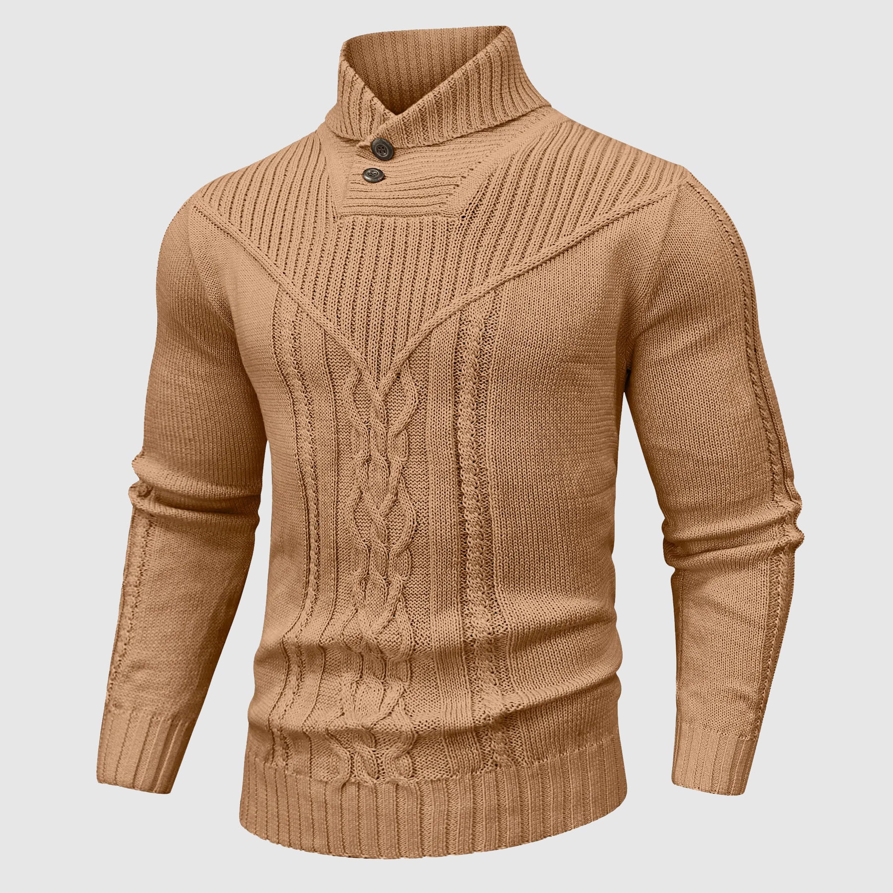Veneti Tailored Stand-Collar Pullover - Fayymont Co