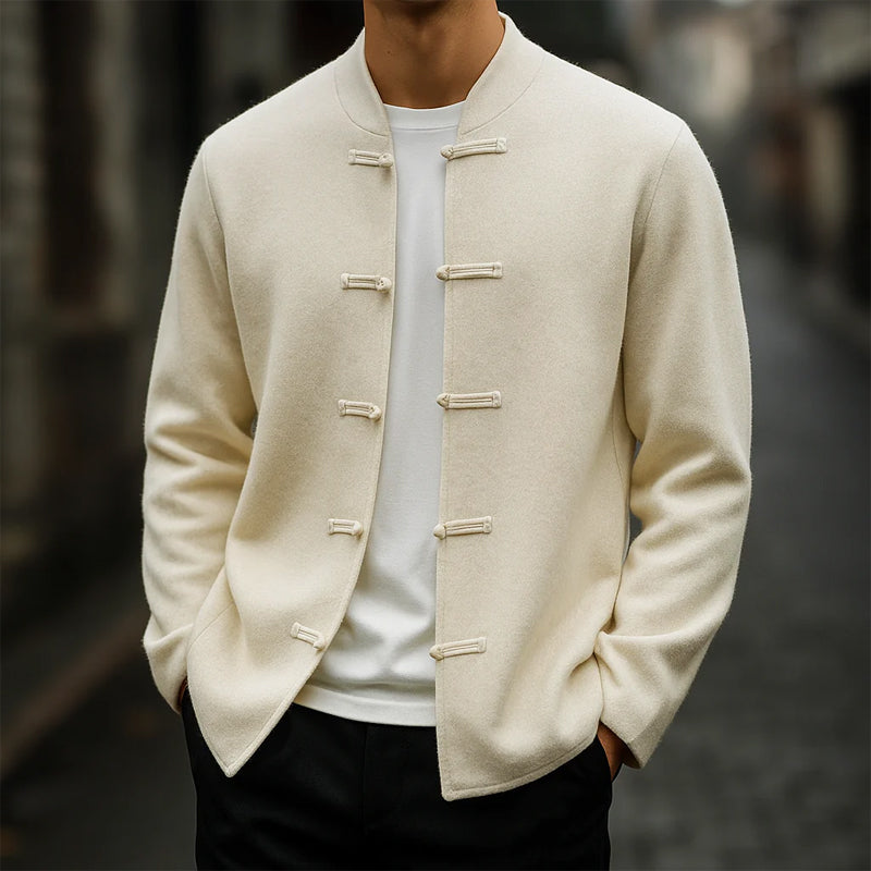 Cashmere Atelier Mandarin Collar Cardigan