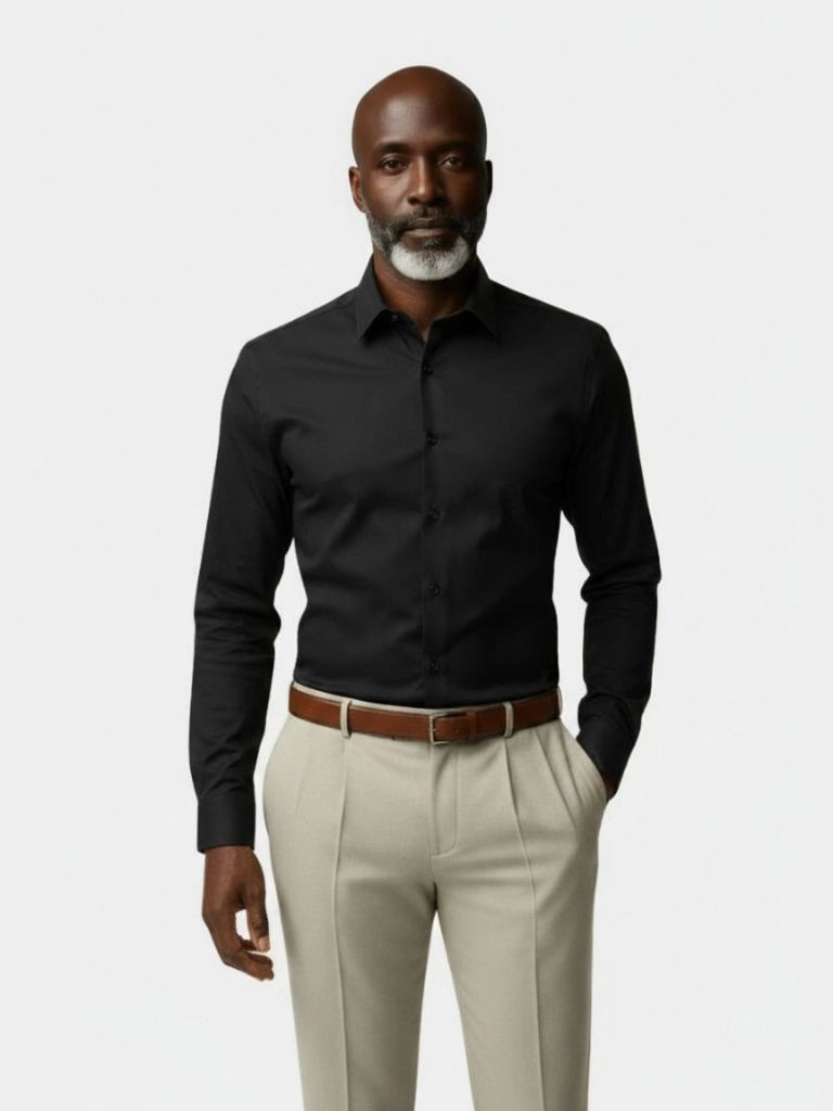 Elegant Spearpoint Collar Shirt - Cross & Crown