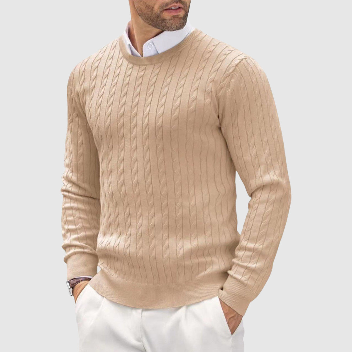Slim Fit Cozy Layer Men’s Knitted Sweater