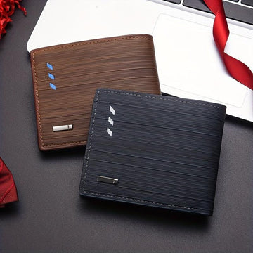 Compact Black PU Leather Men’s Wallet