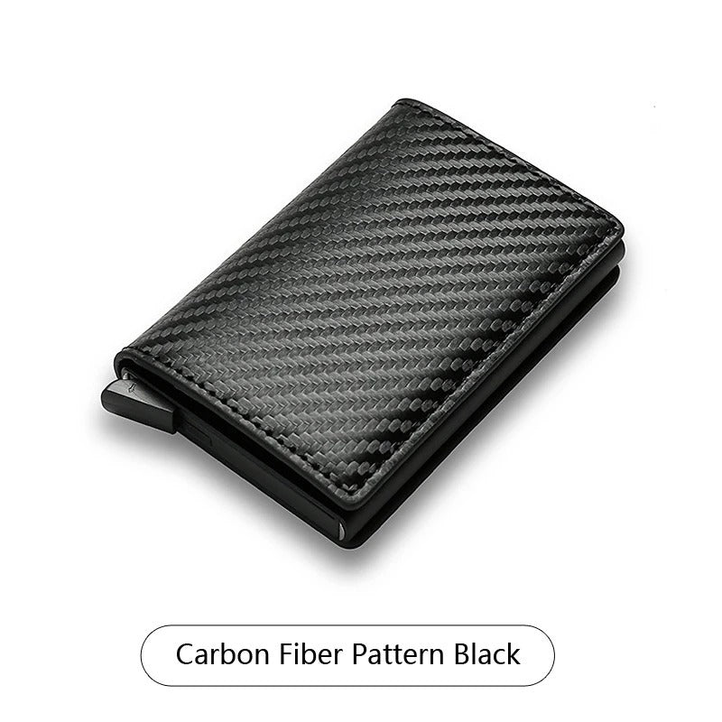Fayymont Carbon Fiber & Aluminum RFID Wallet – Slim Pop-Up Design