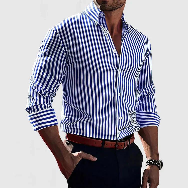 Men's Striped Shirt Cotton