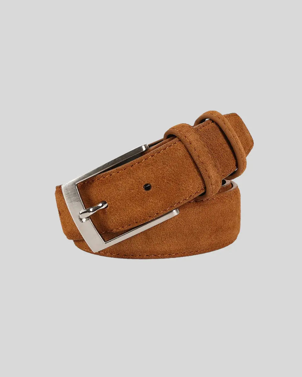 Old Money Khaki Suede Belt
