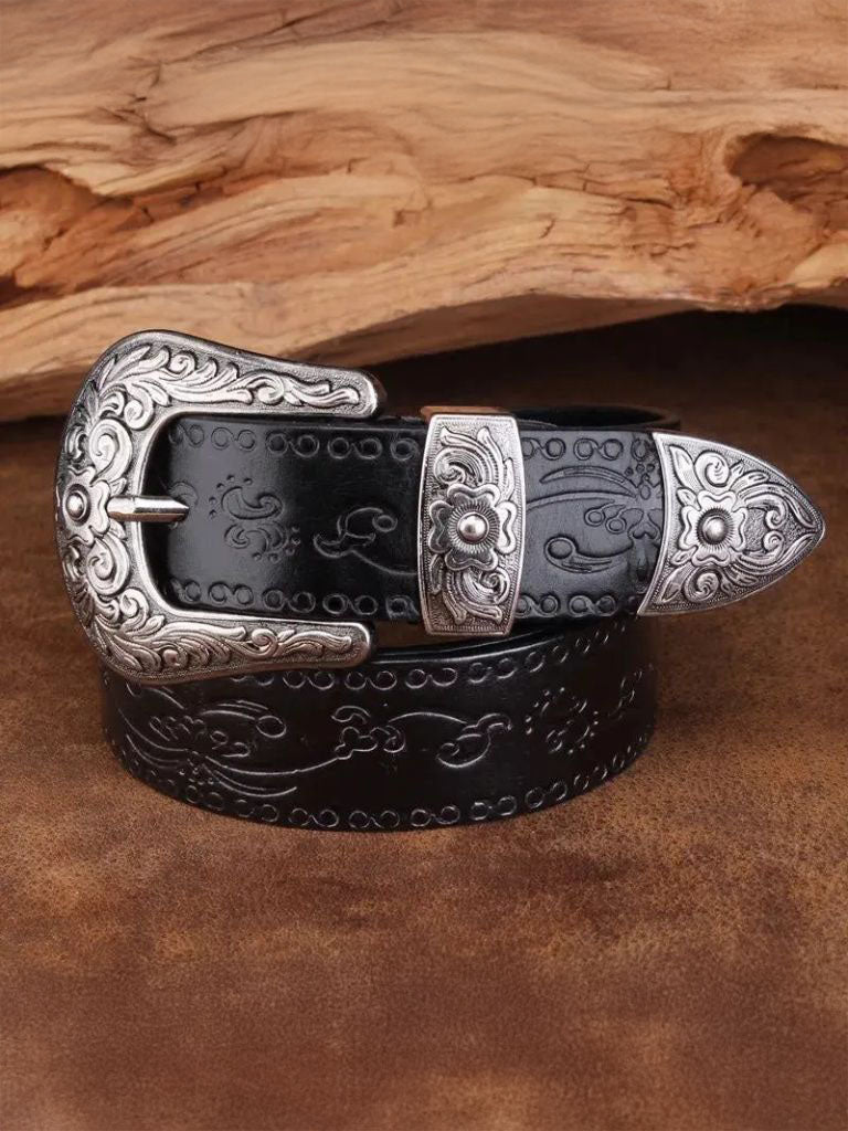 Elegant Western Leather Belt - Fayymont Co