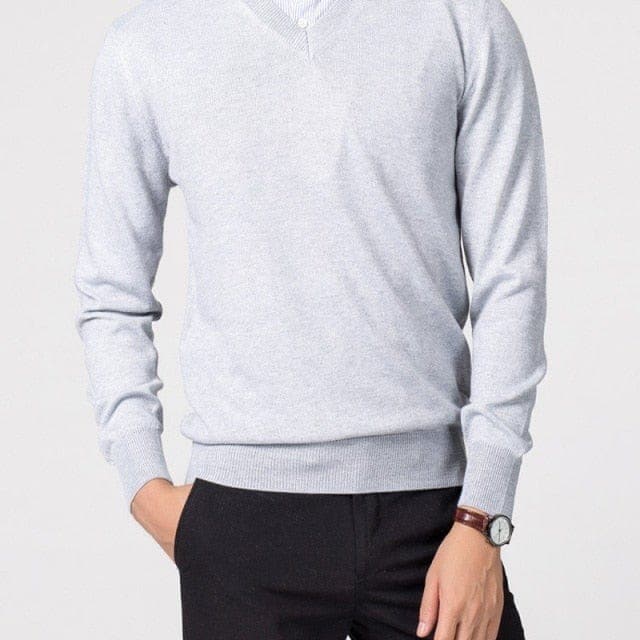 Men’s Cashmere V-Neck Sweater – Fayymont Co
