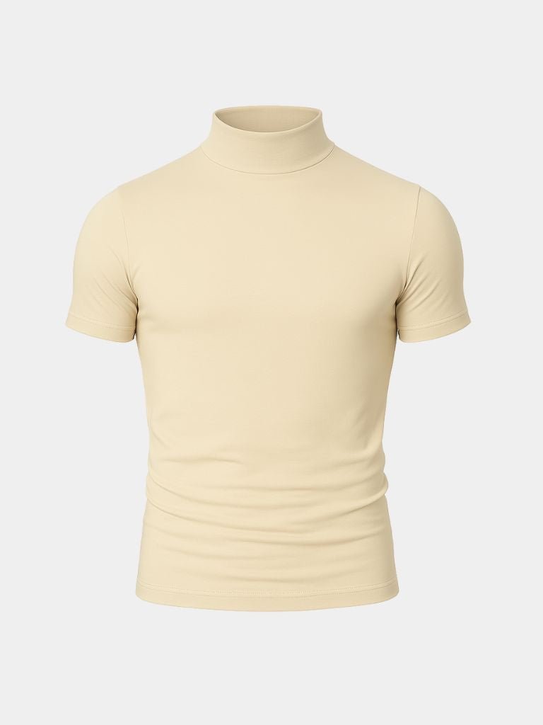 Solid Casual Turtle Neck T-Shirt - Fayymont Co