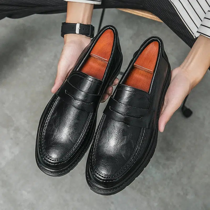 Black loafers