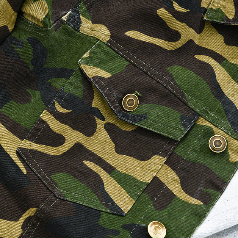 Men's Retro Camo Canvas Jacket