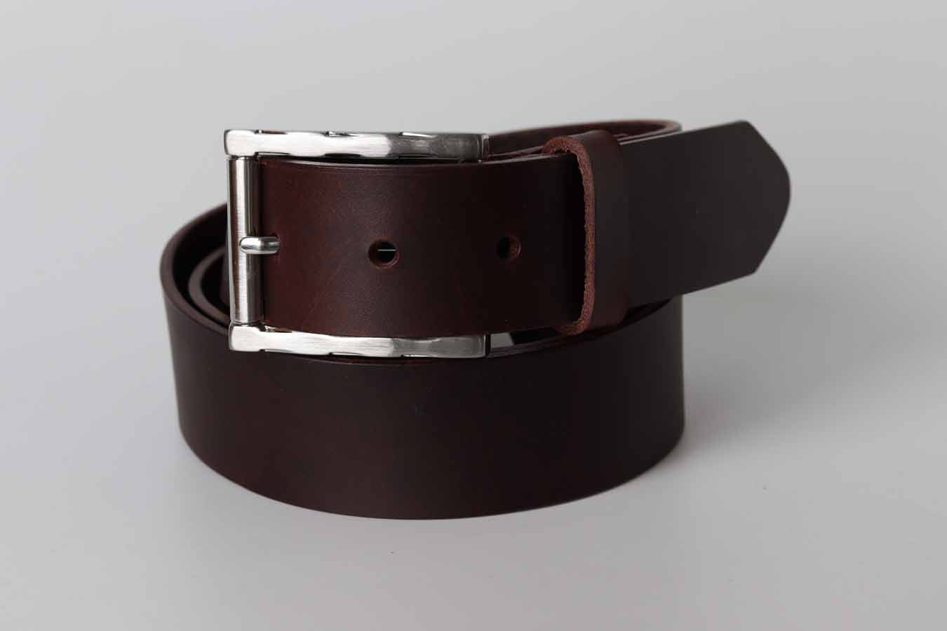 Men's Leather Belt / Tuscan - Chocolate