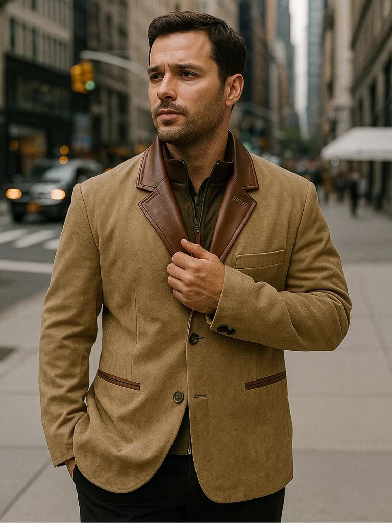 Lucien Autumn Suede Coat - Fayymont Co