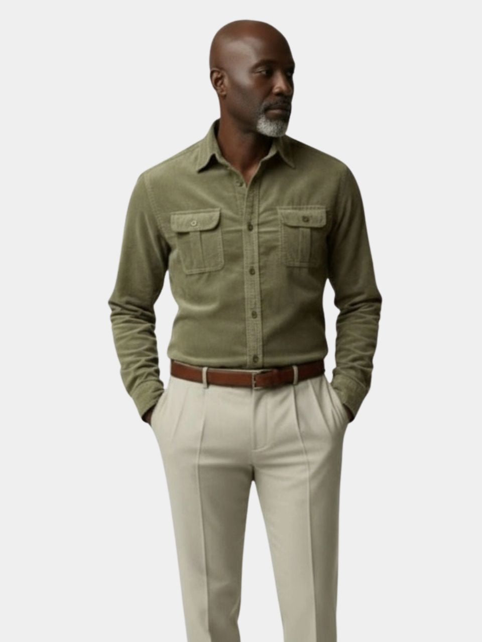 Casual Business Corduroy Shirt - Fayymont Co