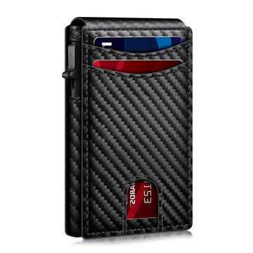 Men's RFID Blocking Bifold Wallet with Pop-up Card | FREE Surprise Gift