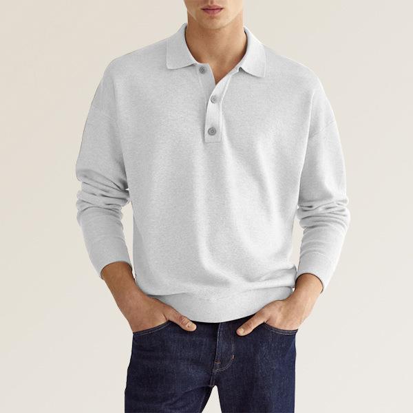 Loxley | Men’s Polo Shirt – Long Sleeve Knit Cotton Blend