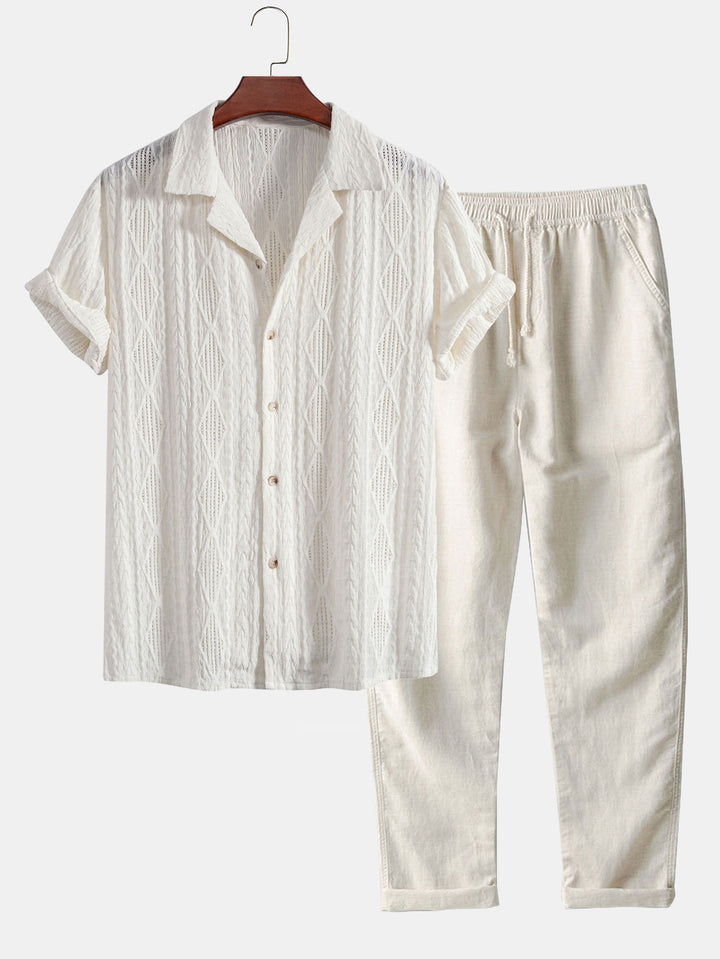 Cuban Shirt & Straight Leg Linen Pants