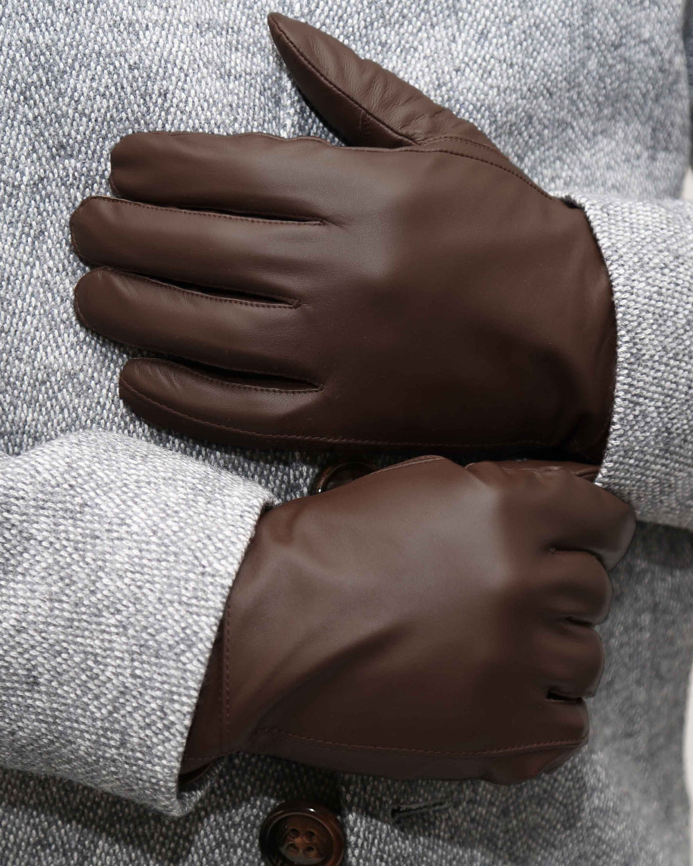 Leather Gloves - Dark Brown
