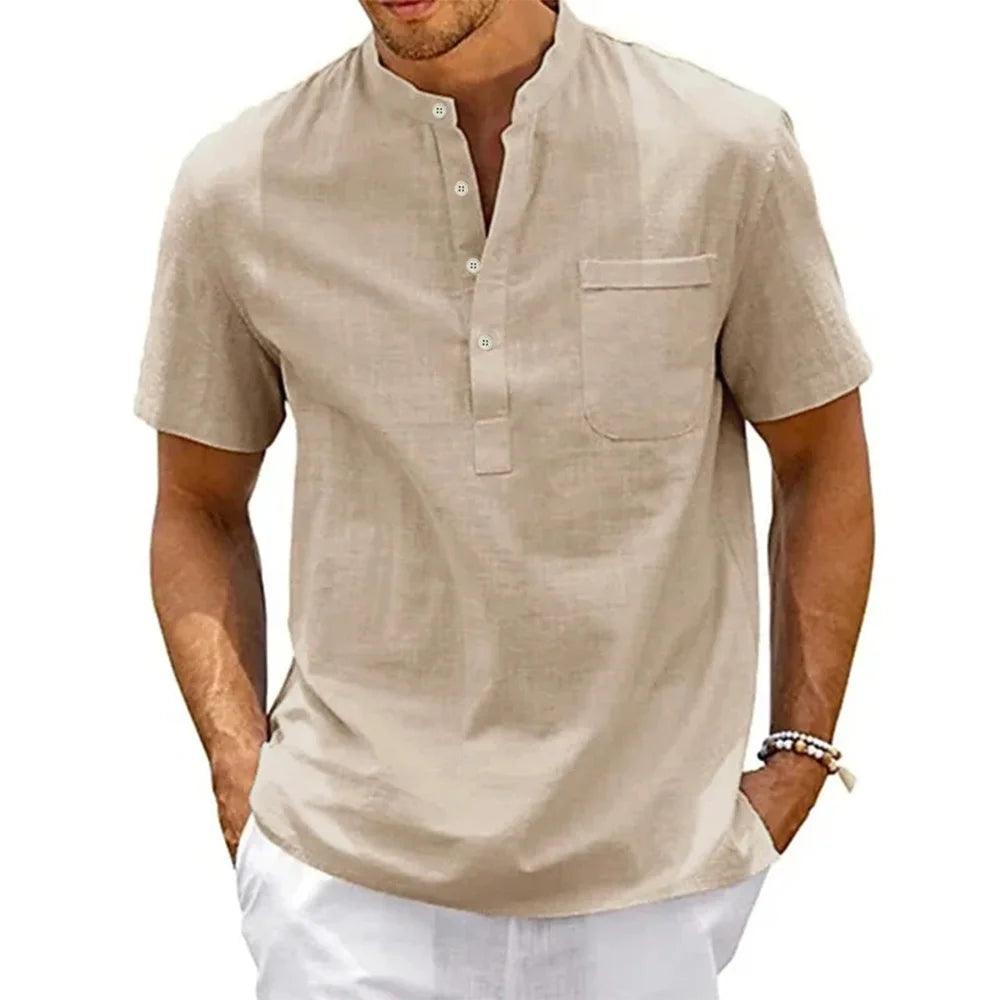 Henley Heritage Cotton-Linen Shirt