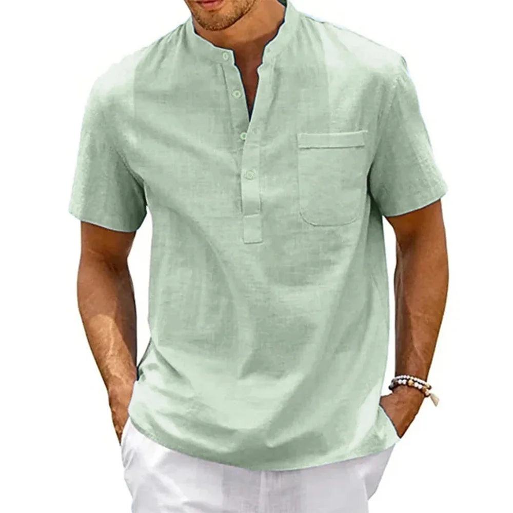 Henley Heritage Cotton-Linen Shirt