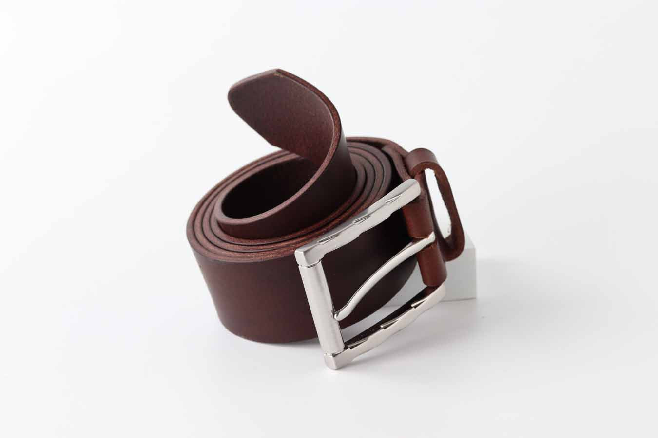 Men's Leather Belt / Tuscan - Chocolate
