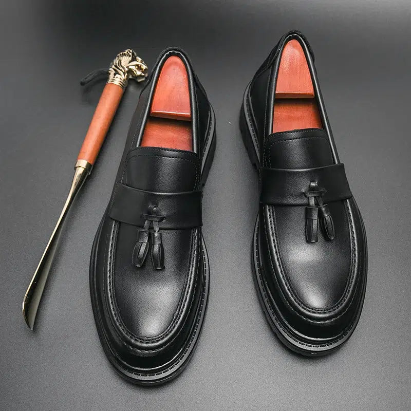 Black loafers