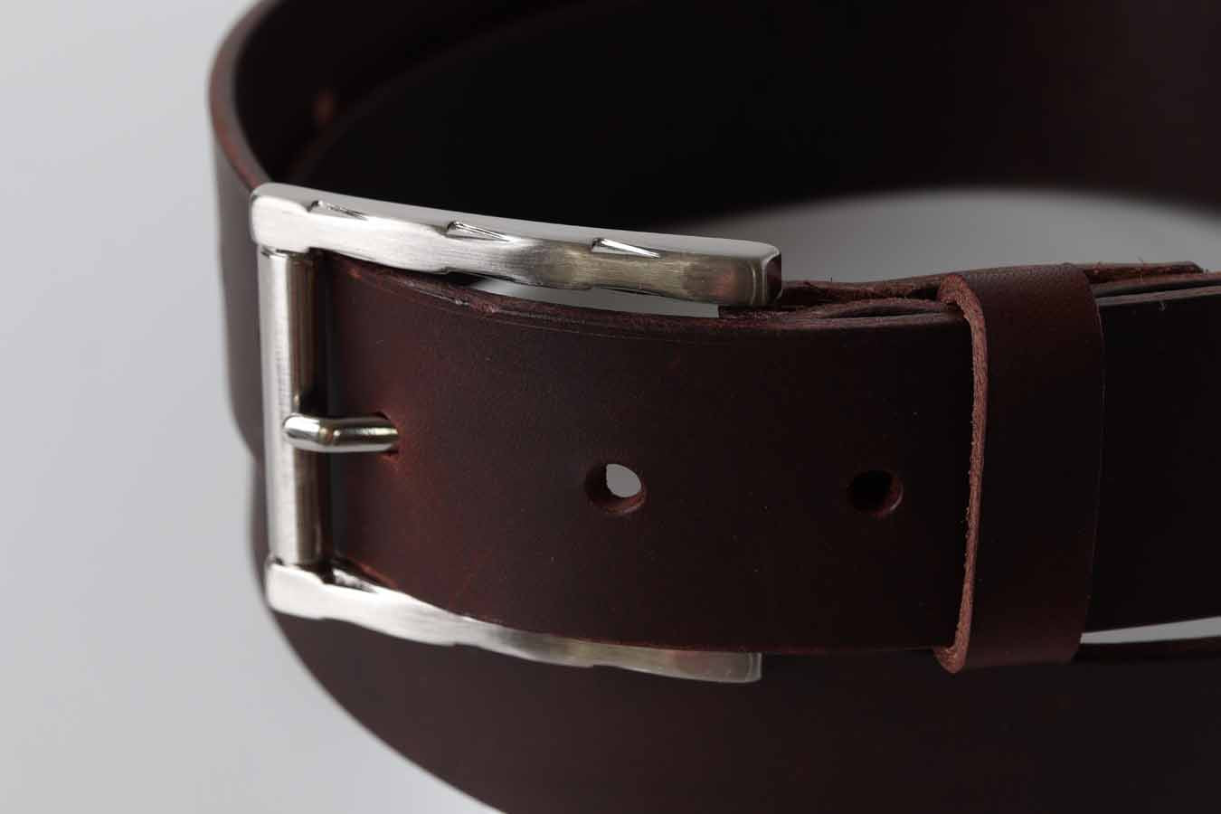 Men's Leather Belt / Tuscan - Chocolate