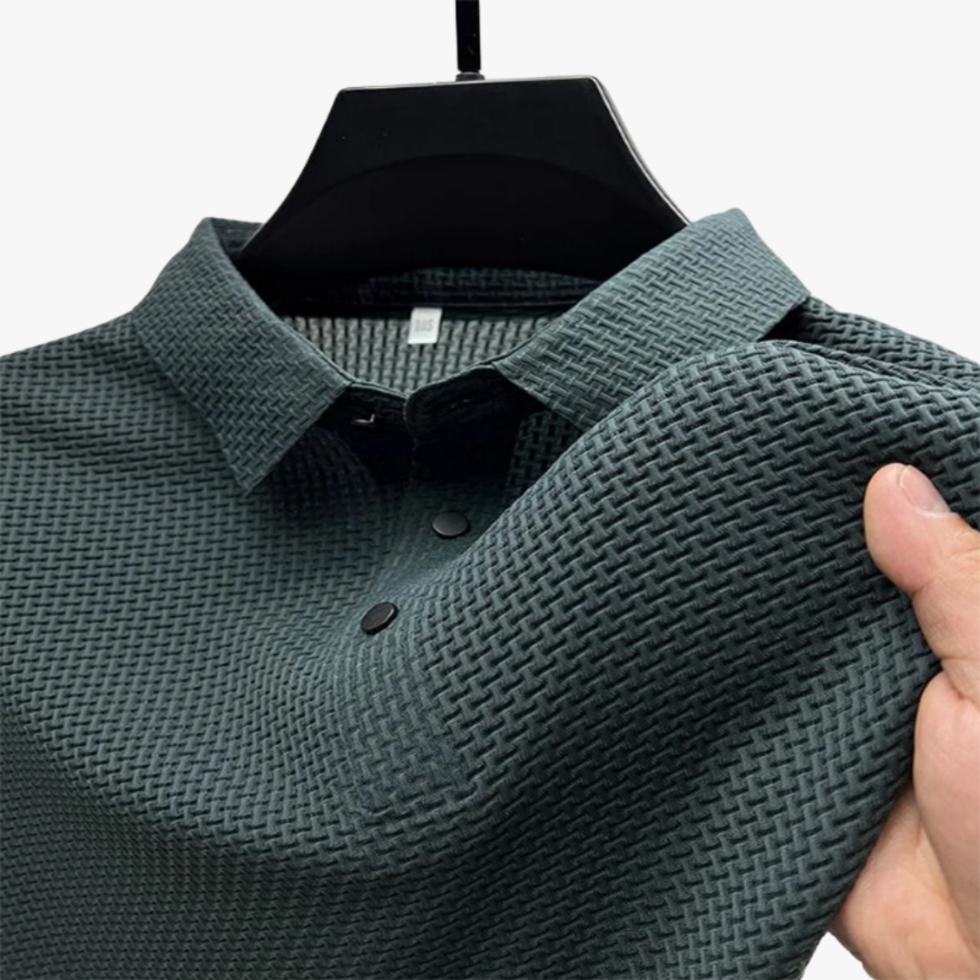 Four-Season Waffle Knit Polo