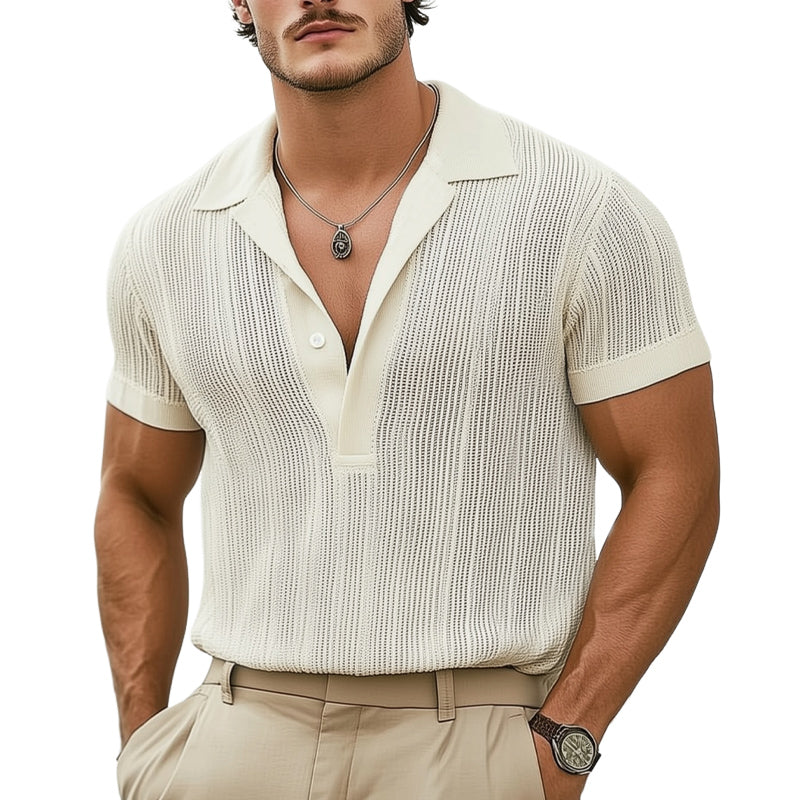 Oxford Breeze - Men's Summer Classic Knitted Breathable V Neck T-Shirt