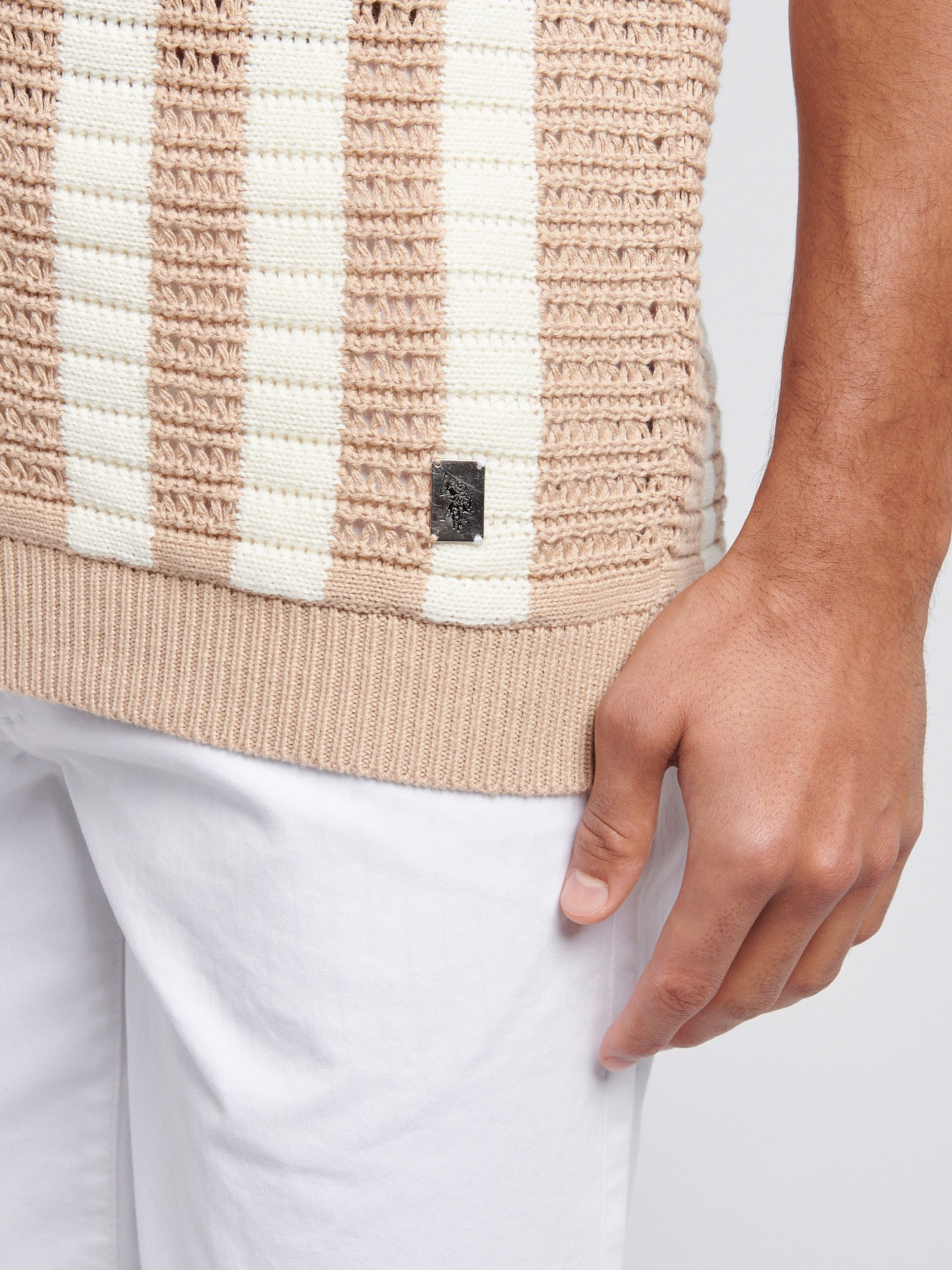 Open-Knit Polo — Doeskin