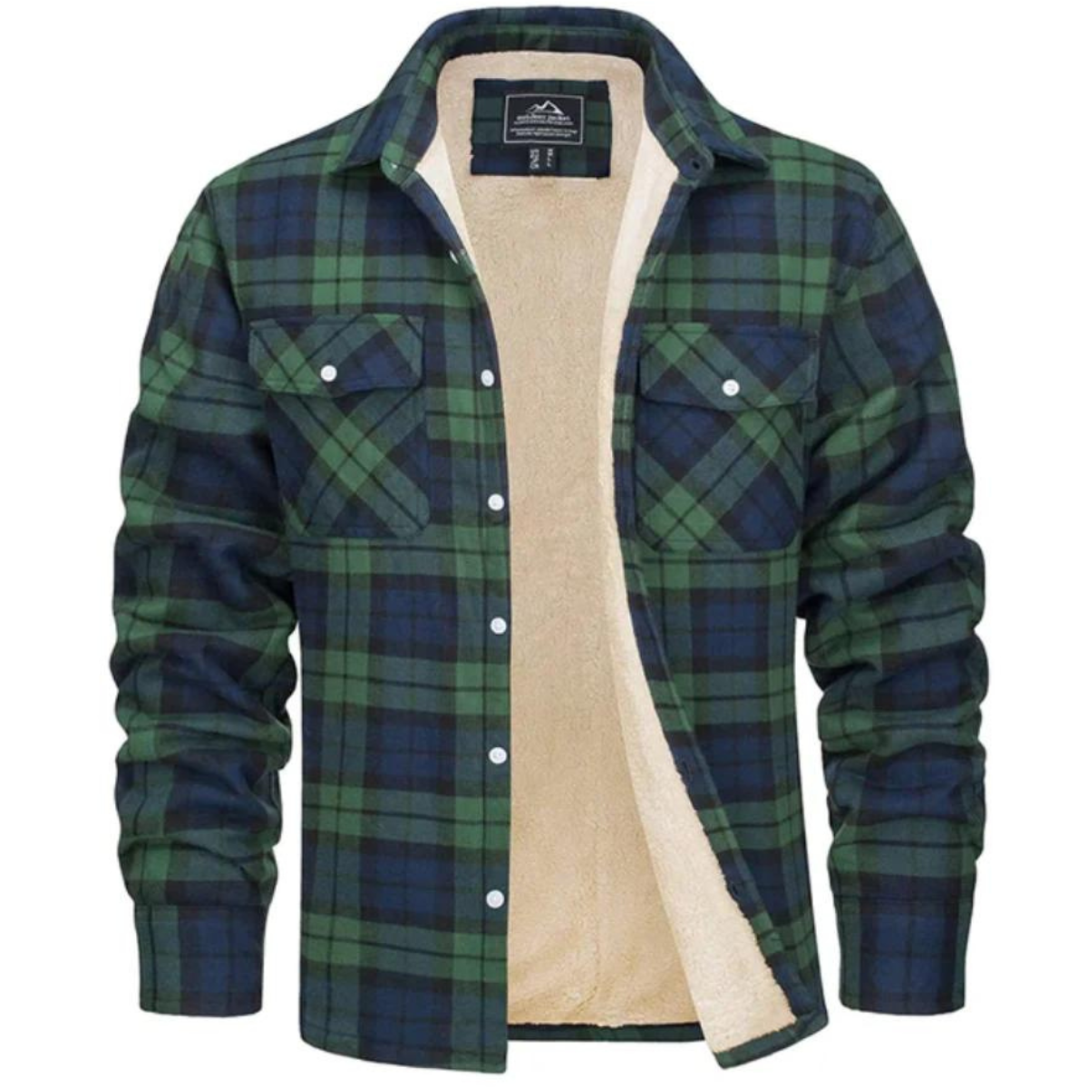 Derrick | Men's Sherpa Lined Plaid Shirt Jacket