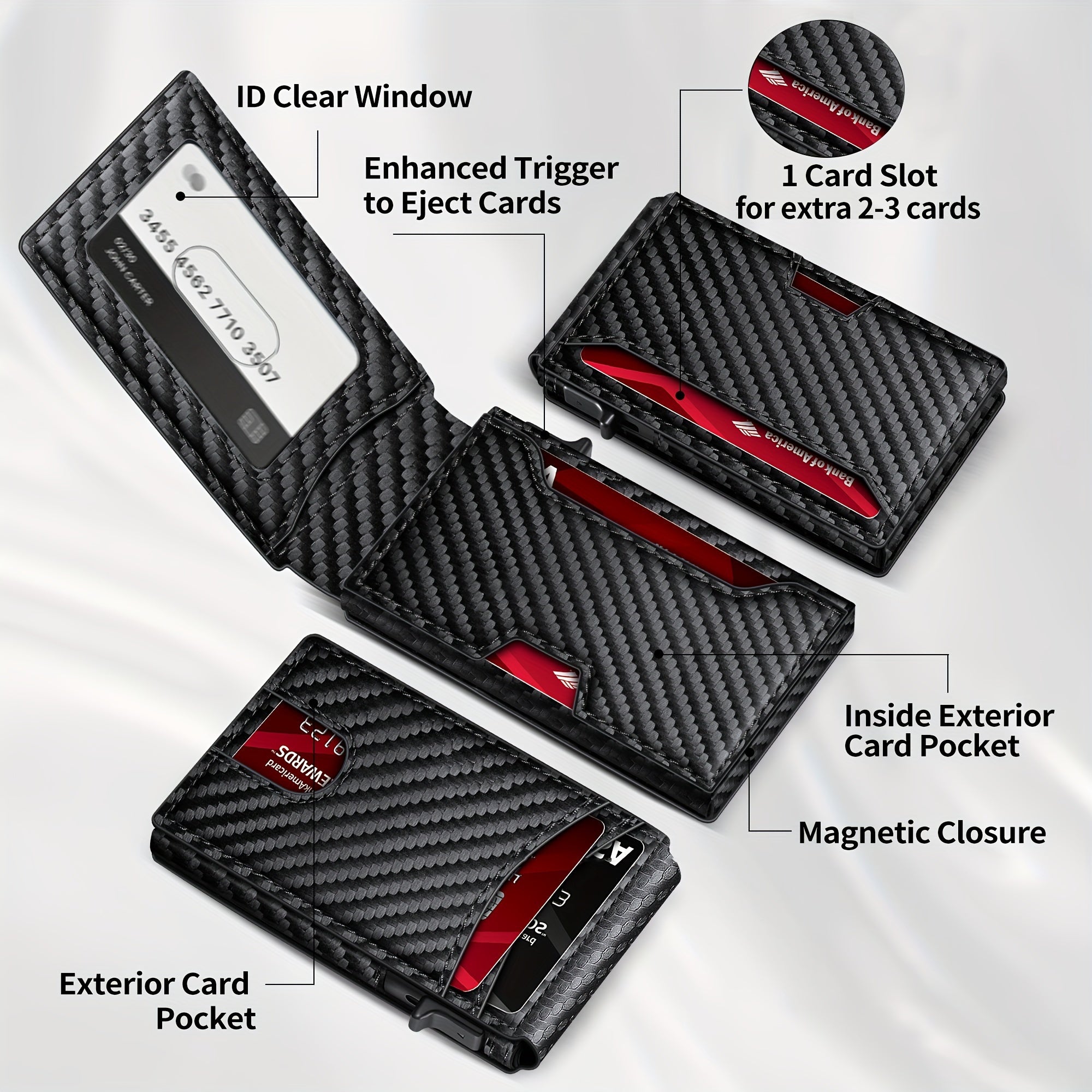 Men's RFID Blocking Bifold Wallet with Pop-up Card | FREE Surprise Gift