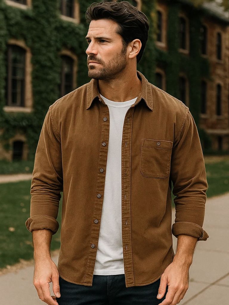 Casual Corduroy Shirt - Fayymont Co