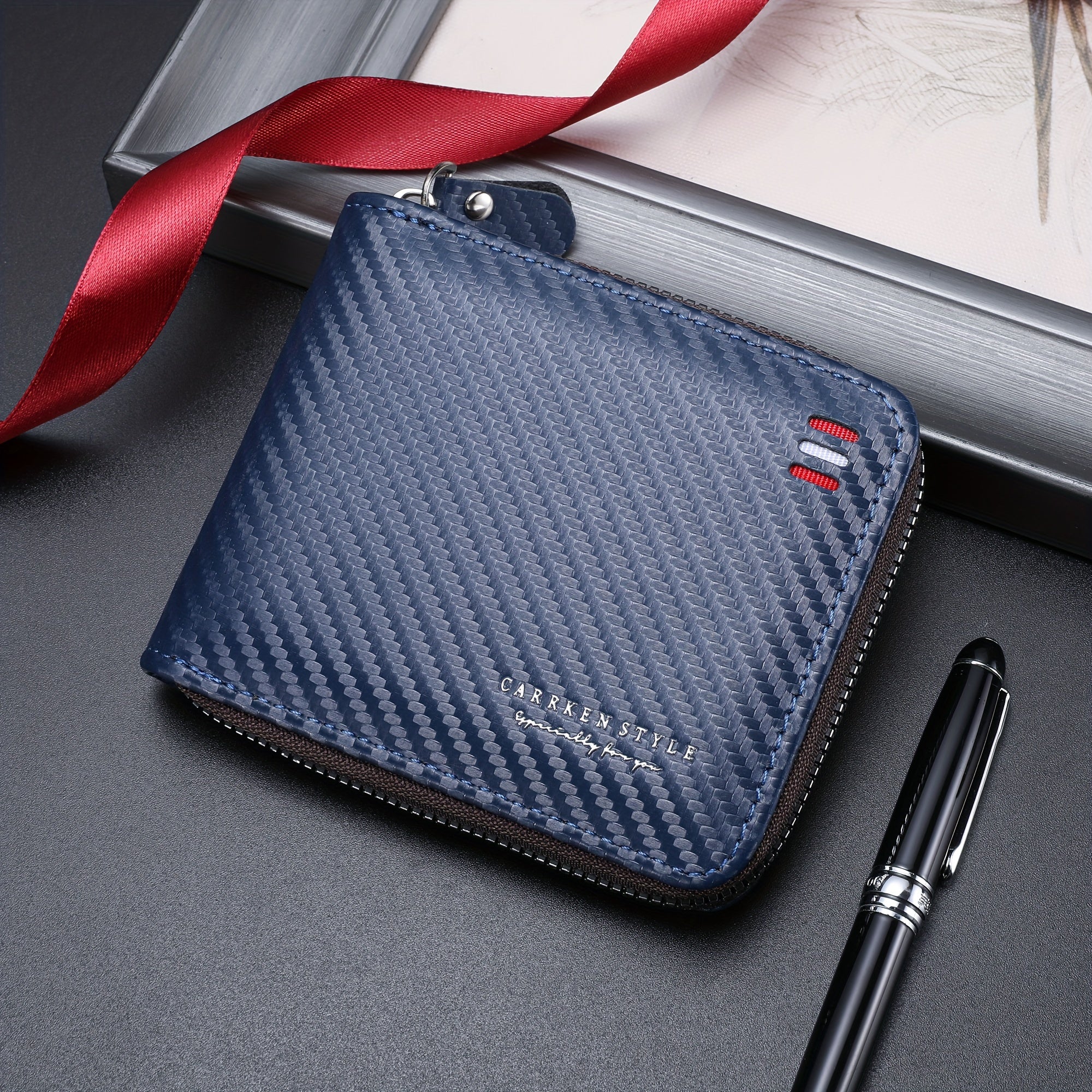 Carbon Fiber PU Leather Wallet – Sleek. Secure. Everyday-Ready