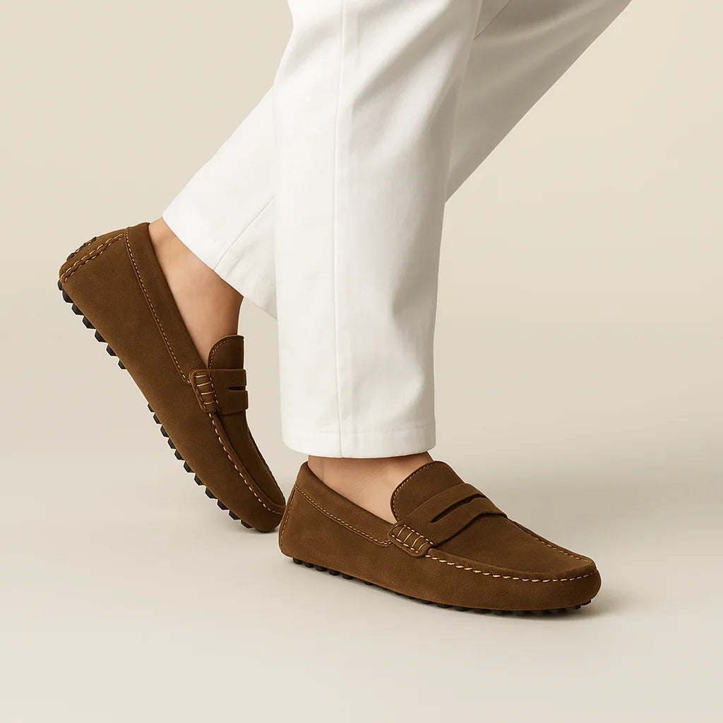 Men's Suede Loafers Italian Style