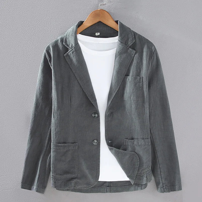 Wellington Cotton-Linen Formal Blazer