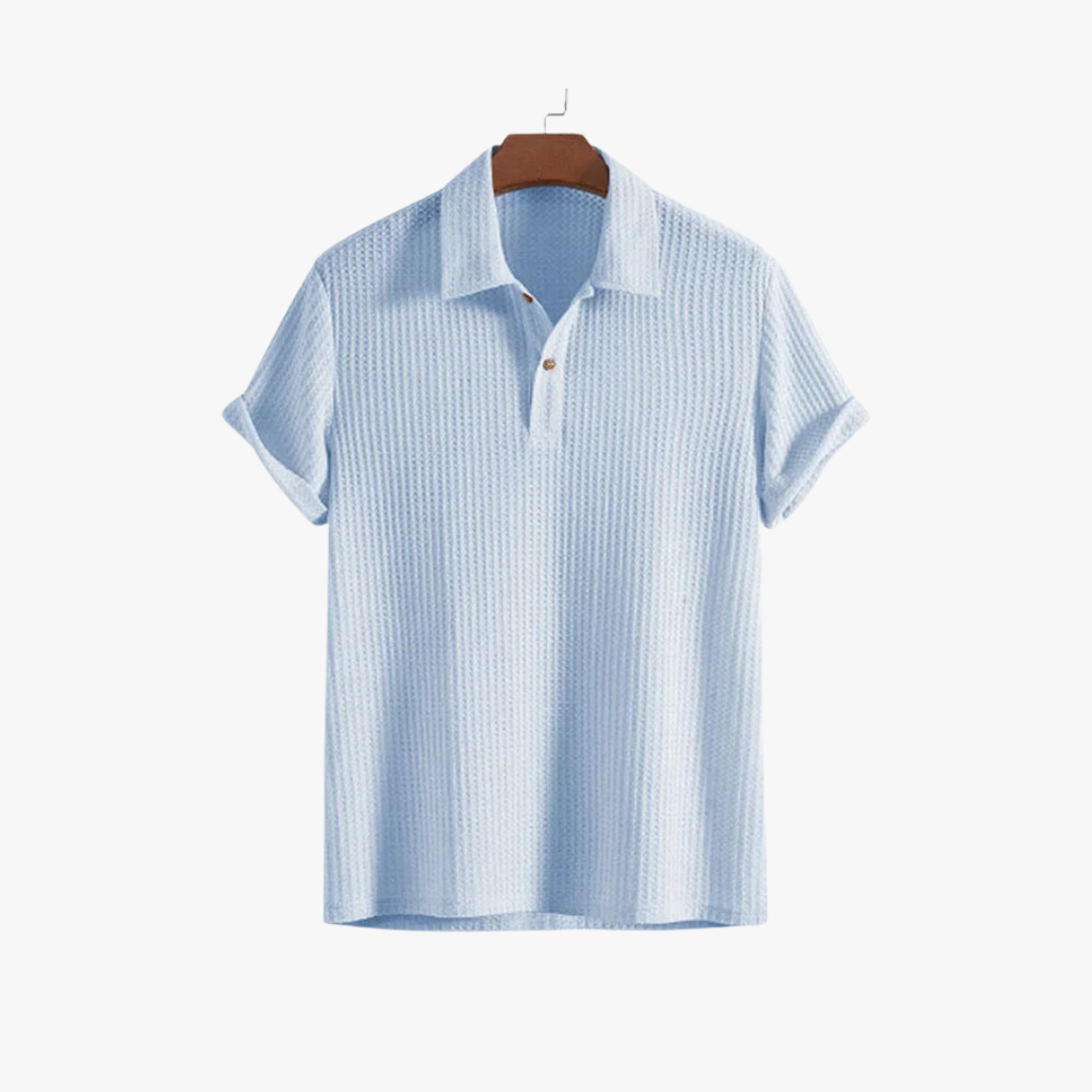 Stylish Summer Polo Shirt for Men – Breathable Waffle Knit
