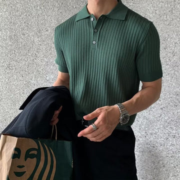 Men's Cotton Knitted Polo Shirt