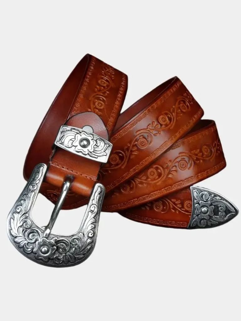 Elegant Western Leather Belt - Fayymont Co